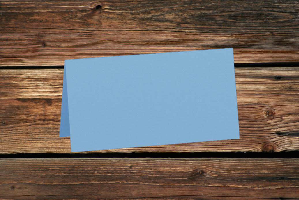 Tischkarten 50/100x100 mm Dunkelblau gerippt 220 g/qm